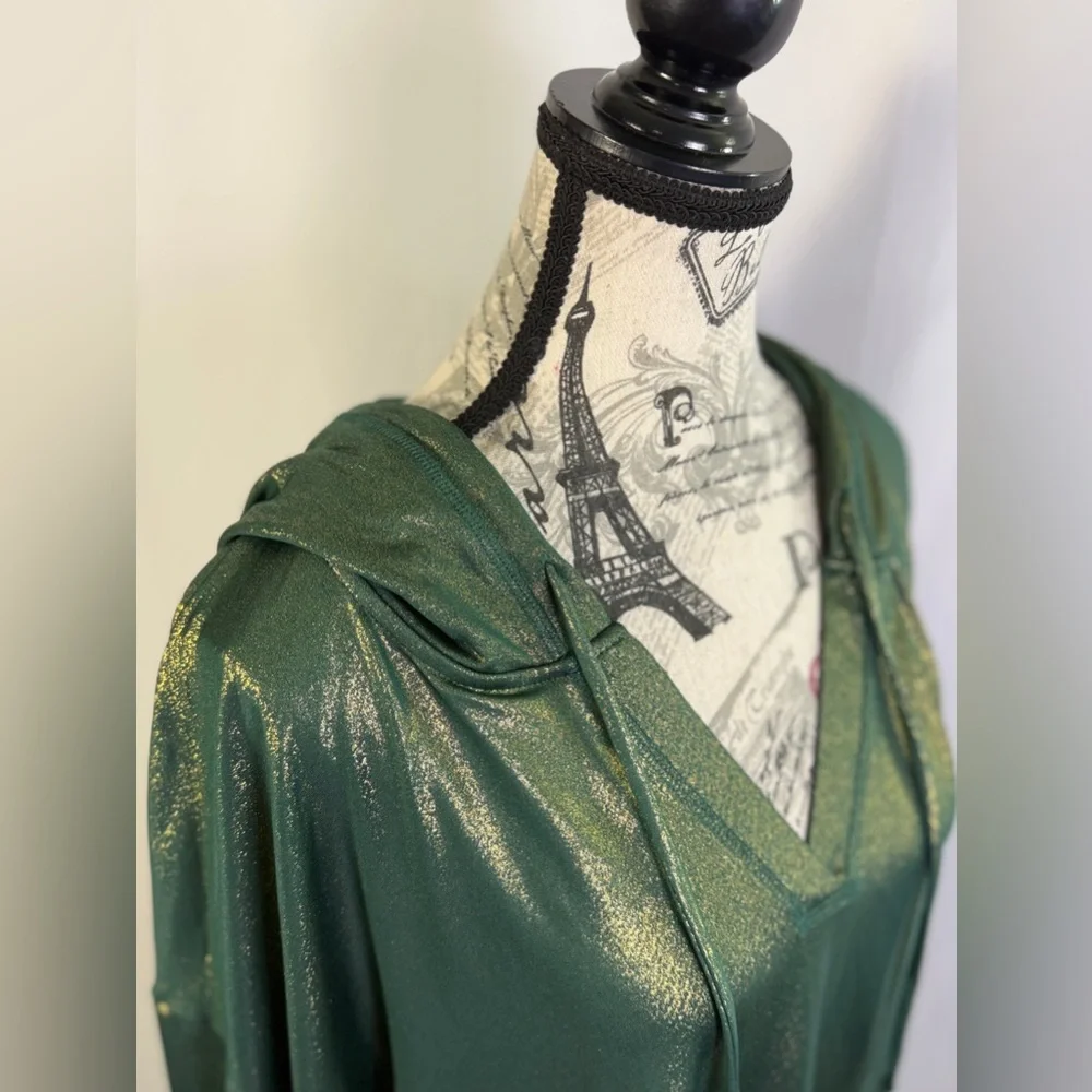 Livi by Lane Bryant Shimmering Green Gold Hoodie ECO Friendly- Plus Size 22/24 - Picture 11 of 15